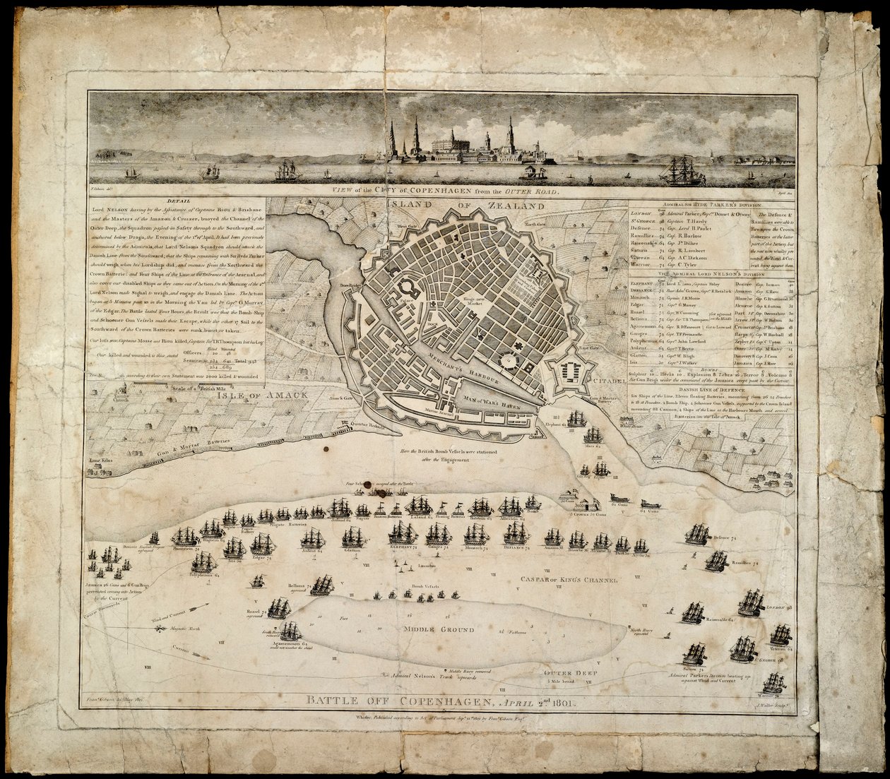 哥本哈根战役，1801 年 4 月 2 日 作者 弗朗西斯·吉布森