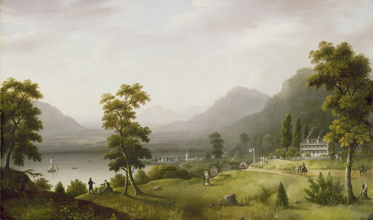 卡特斯酒馆位于乔治湖湖畔，1817-18 作者 弗朗西斯·盖