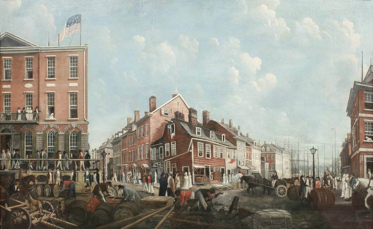 Tontine Coffee House，c.1797（亚麻油） 作者 弗朗西斯·盖