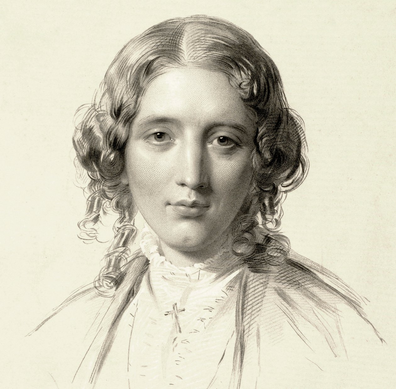 Portrait of Harriet Beecher Stowe 作者 弗朗西斯·霍尔