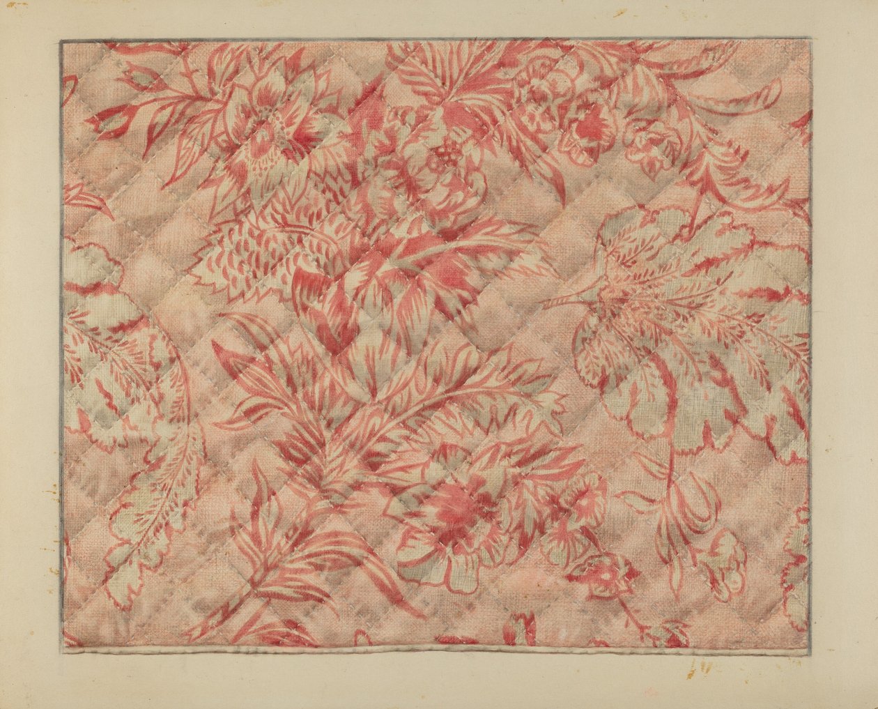 婴儿的被子细节，约1937年。 作者 弗朗西斯·劳·杜兰德