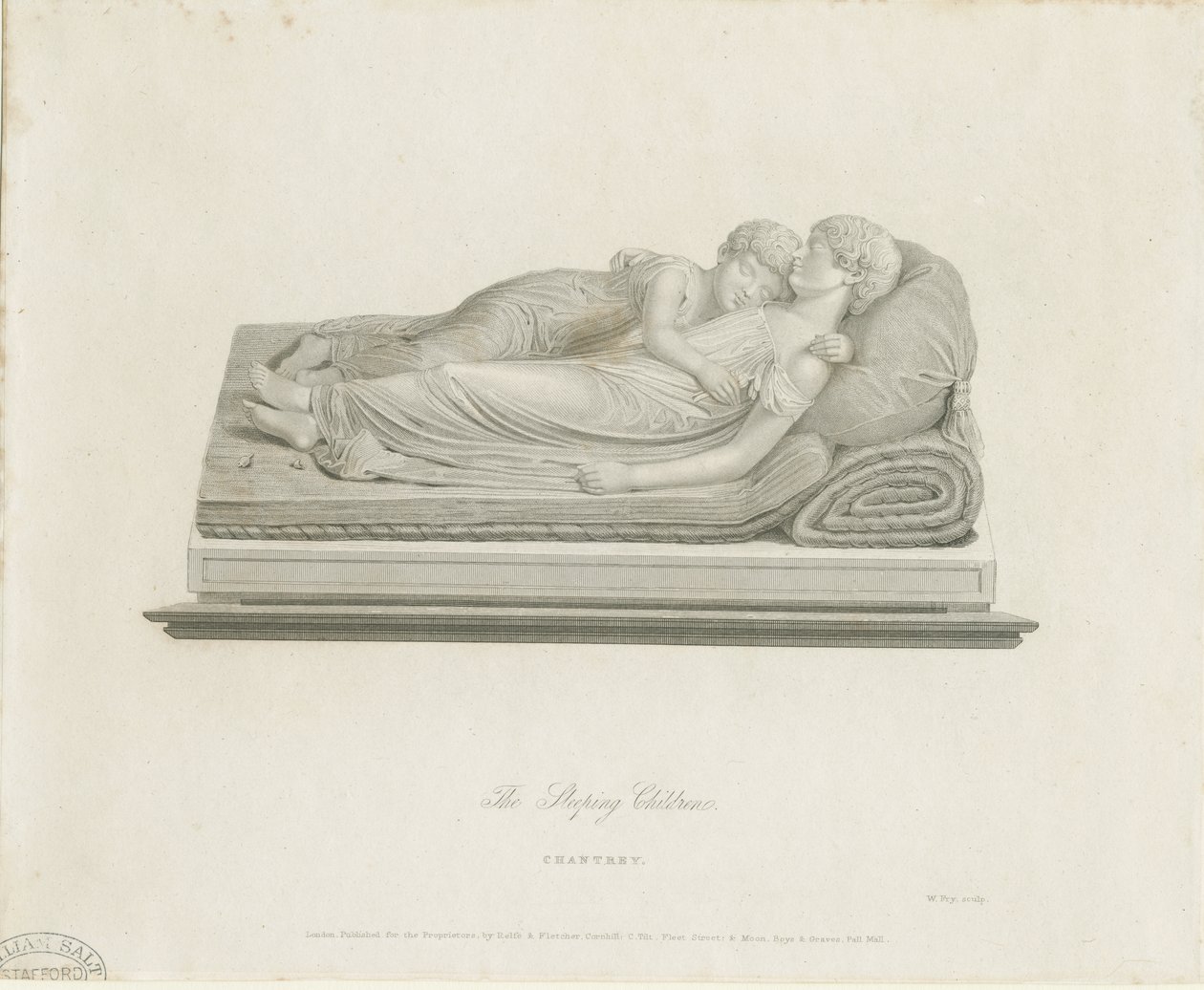 利奇菲尔德大教堂-“睡着的孩子们”：版画，nd [19th cent] 作者 弗朗西斯·莱加特·尚特雷