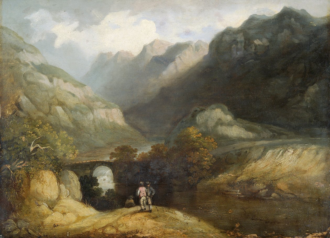 Aberglaslyn桥"，1770-1840年 作者 弗朗西斯·尼科尔森