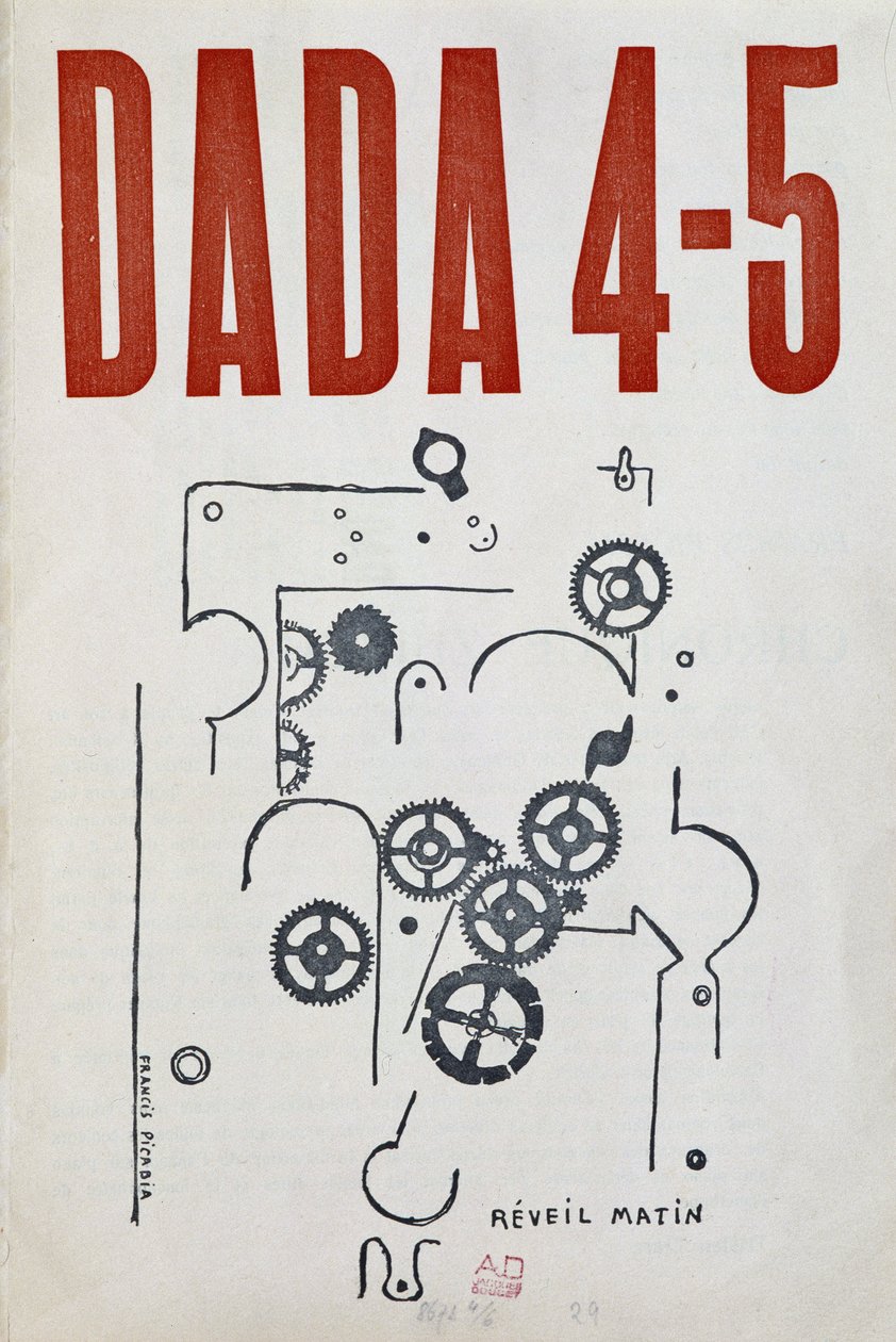 皮卡比亚（1879-1953 年）的《达达 4-5》封二，文学艺术集，1917 年 7 月。 作者 弗朗西斯·毕卡比亚