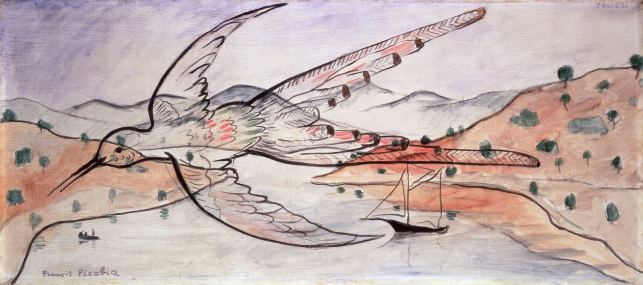 蜂鸟》，约 1928-30 年（布面油画） 作者 弗朗西斯·毕卡比亚