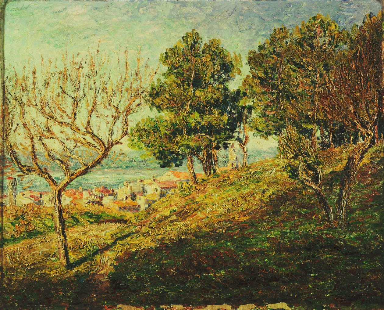 Saint-Tropez 景观；Vue de Saint-Tropez 作者 弗朗西斯·毕卡比亚