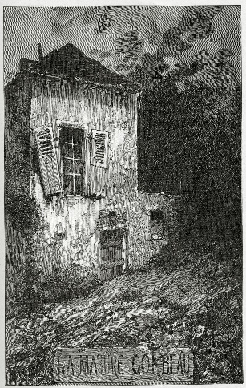 La Masure Gorbeau，十九世纪（bw雕刻） 作者 