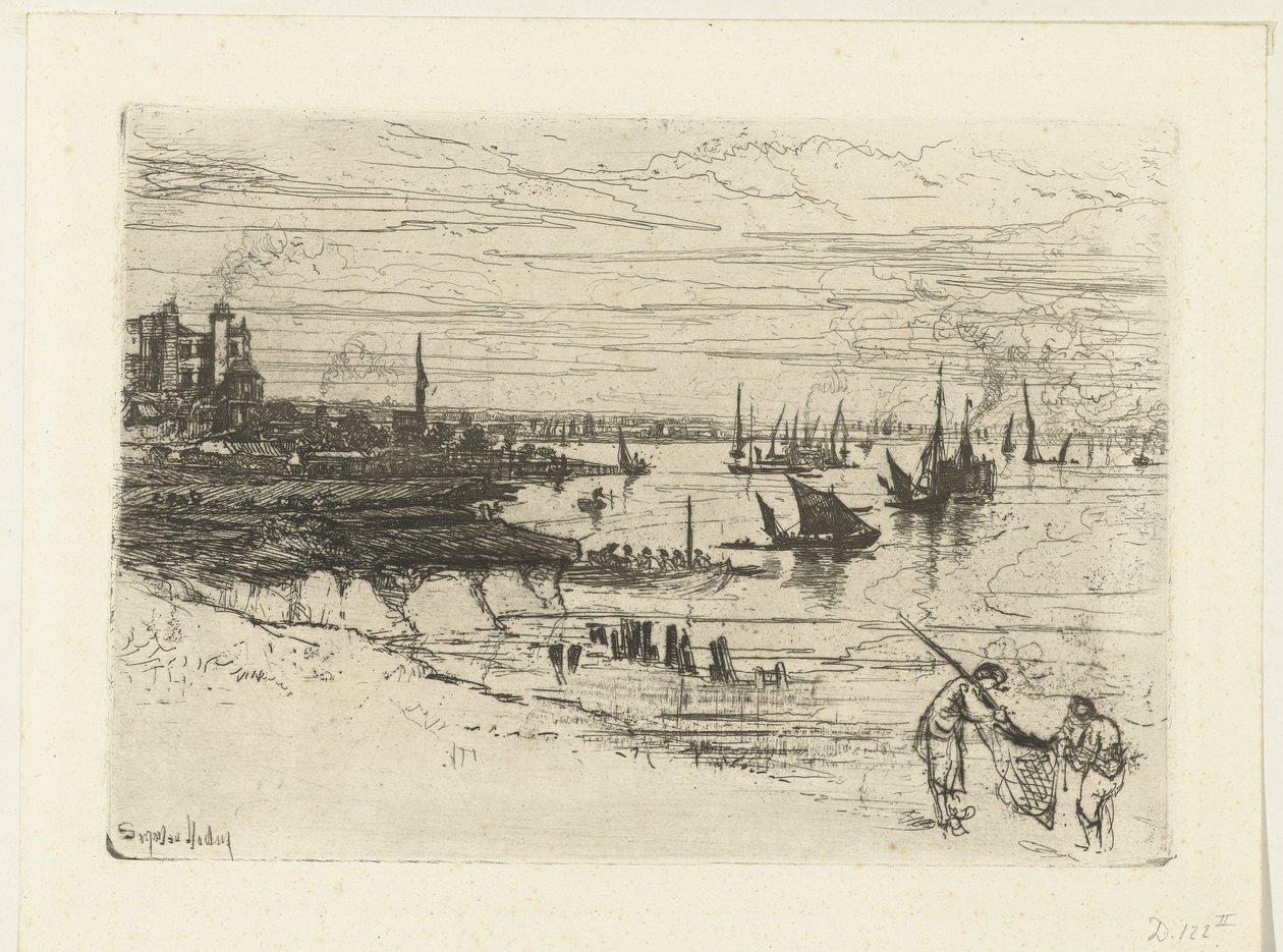 泰晤士河畔的客栈
客栈，Purfleet 作者 弗朗西斯·西摩·哈登 (Sir) (艺术家签名)