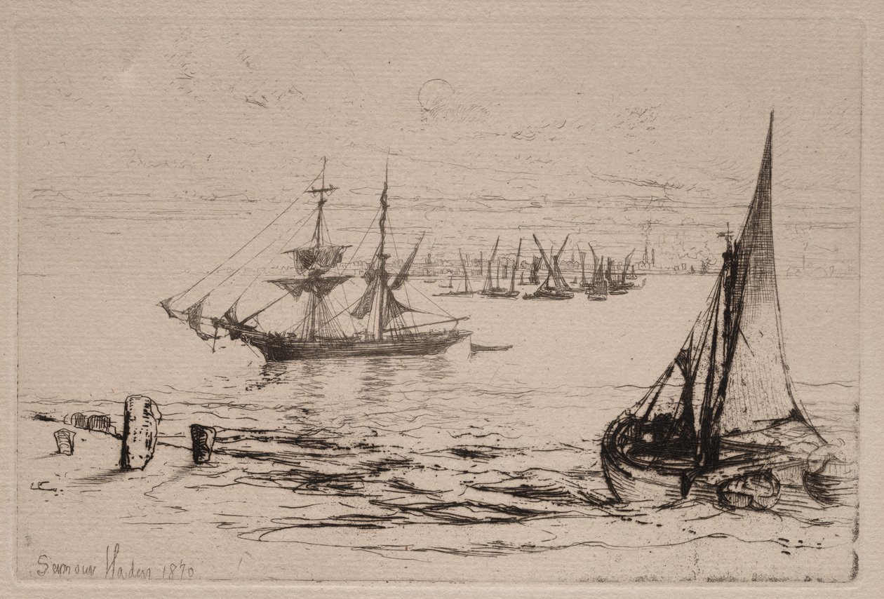 起锚的旅舰 作者 弗朗西斯·西摩·哈登（Francis Seymour Haden）