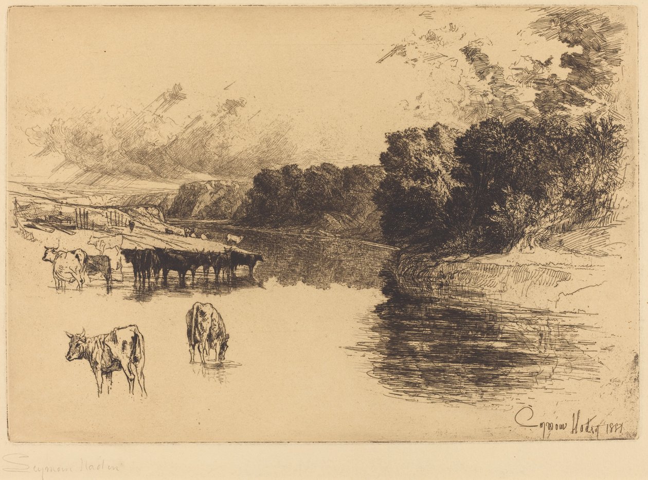 兰开夏河 作者 弗朗西斯·西摩·哈登（Francis Seymour Haden）