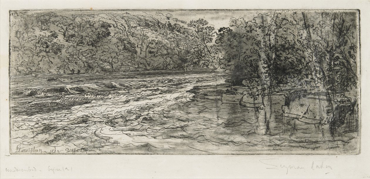 一个可能的三文鱼的地方，1889年 作者 弗朗西斯·西摩·哈登（Francis Seymour Haden）