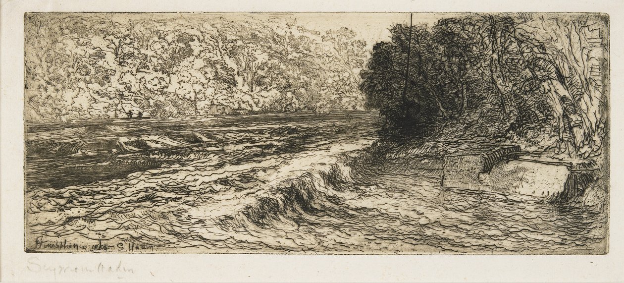 一个可能的三文鱼的地方，1889年 作者 弗朗西斯·西摩·哈登（Francis Seymour Haden）