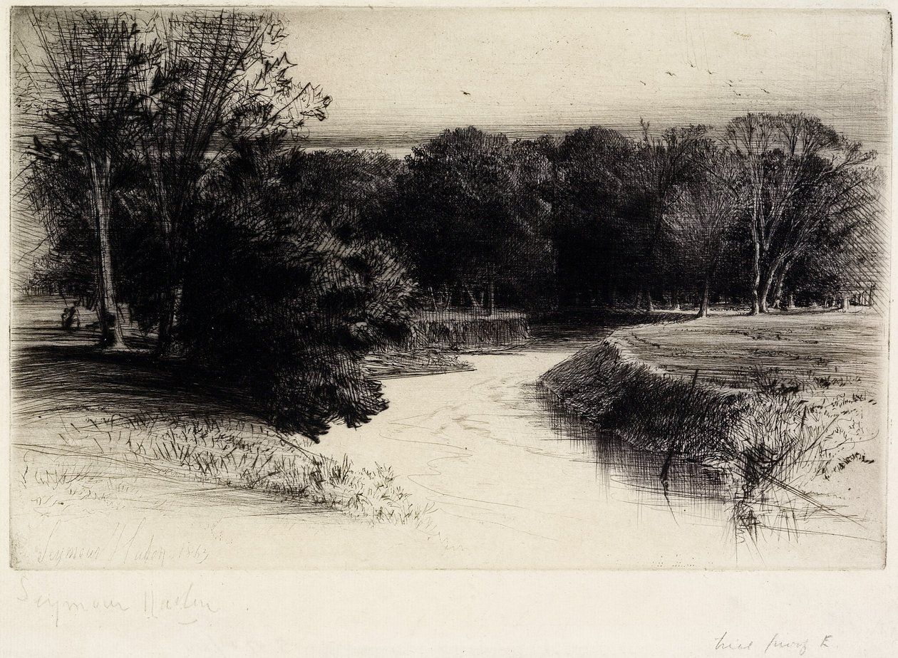 爱尔兰的日落，1863年 作者 弗朗西斯·西摩·哈登（Francis Seymour Haden）