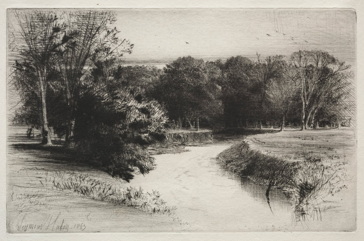 爱尔兰的日落，1863年。 作者 弗朗西斯·西摩·哈登（Francis Seymour Haden）