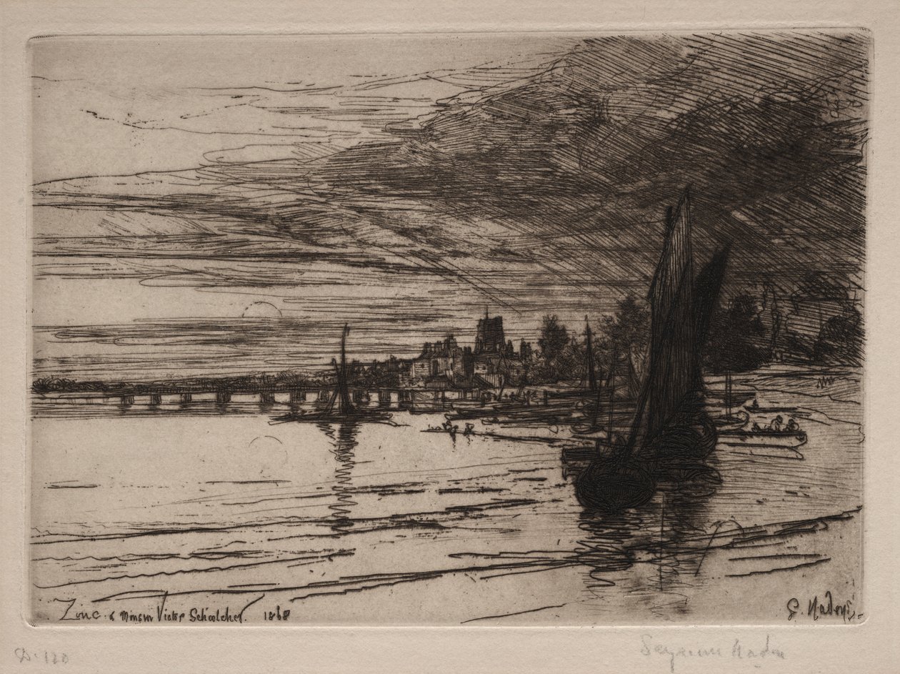 巴特西大桥 作者 弗朗西斯·西摩·哈登（Francis Seymour Haden）