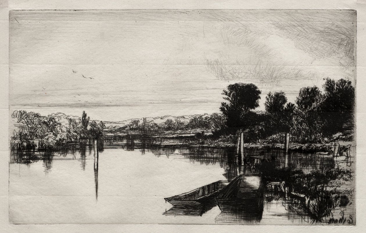 埃格姆（Egham），1859年。 作者 弗朗西斯·西摩·哈登（Francis Seymour Haden）