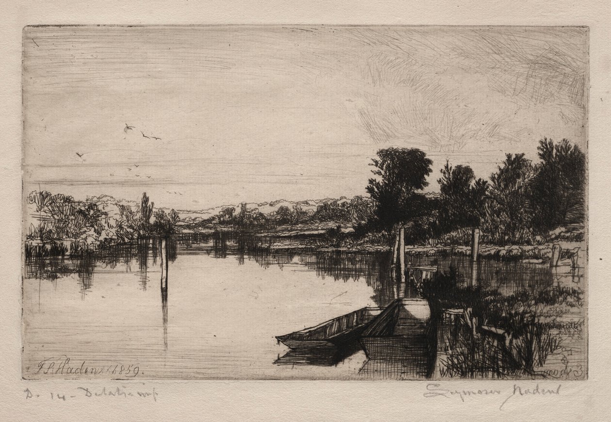 埃格姆（Egham），1859年。 作者 弗朗西斯·西摩·哈登（Francis Seymour Haden）