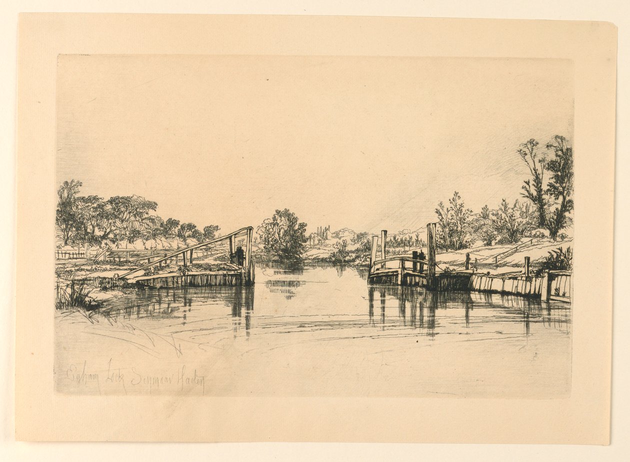 埃格姆船闸 作者 弗朗西斯·西摩·哈登（Francis Seymour Haden）