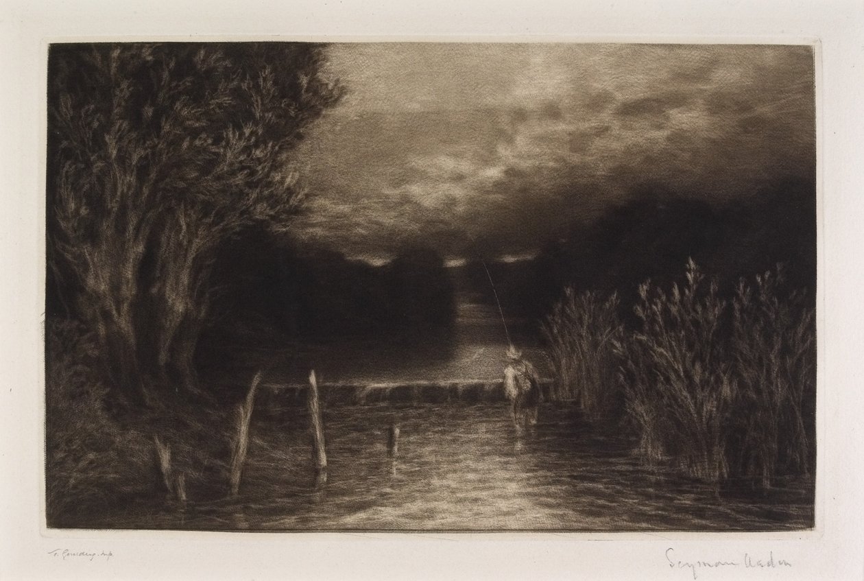 Graying Fishing，1897 作者 弗朗西斯·西摩·哈登（Francis Seymour Haden）