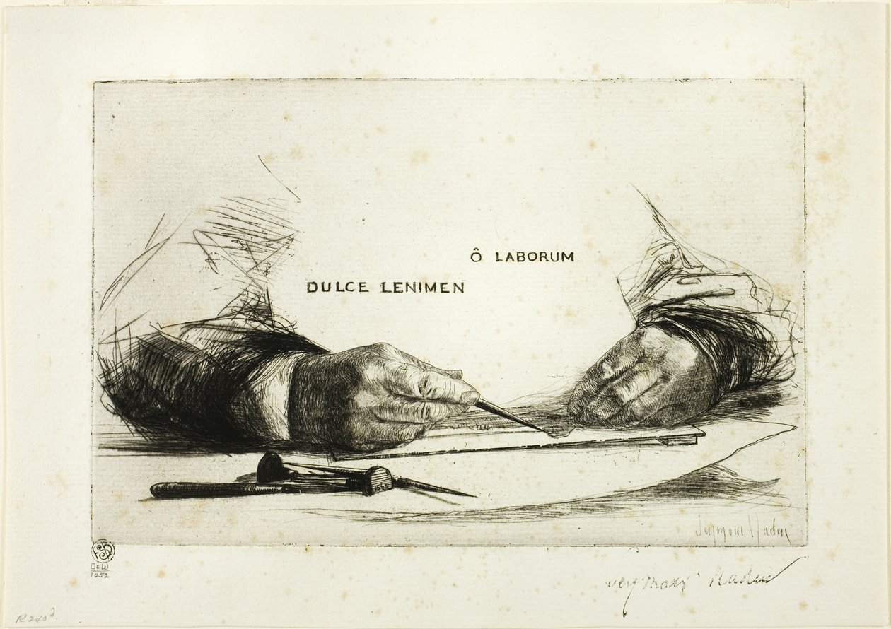 手工蚀刻--O Laborum 作者 弗朗西斯·西摩·哈登（Francis Seymour Haden）