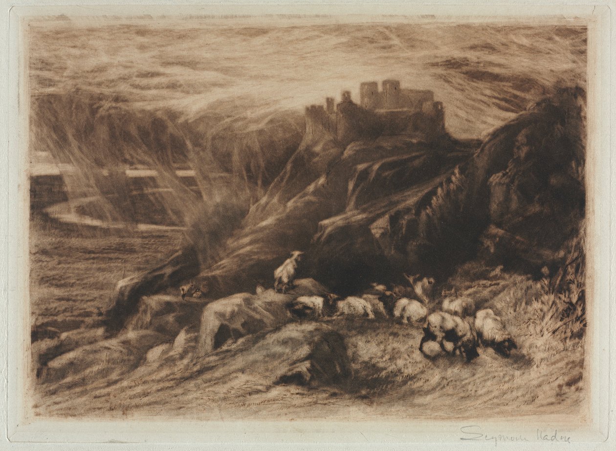 Harlech A Second Plate，1880年。 作者 弗朗西斯·西摩·哈登（Francis Seymour Haden）