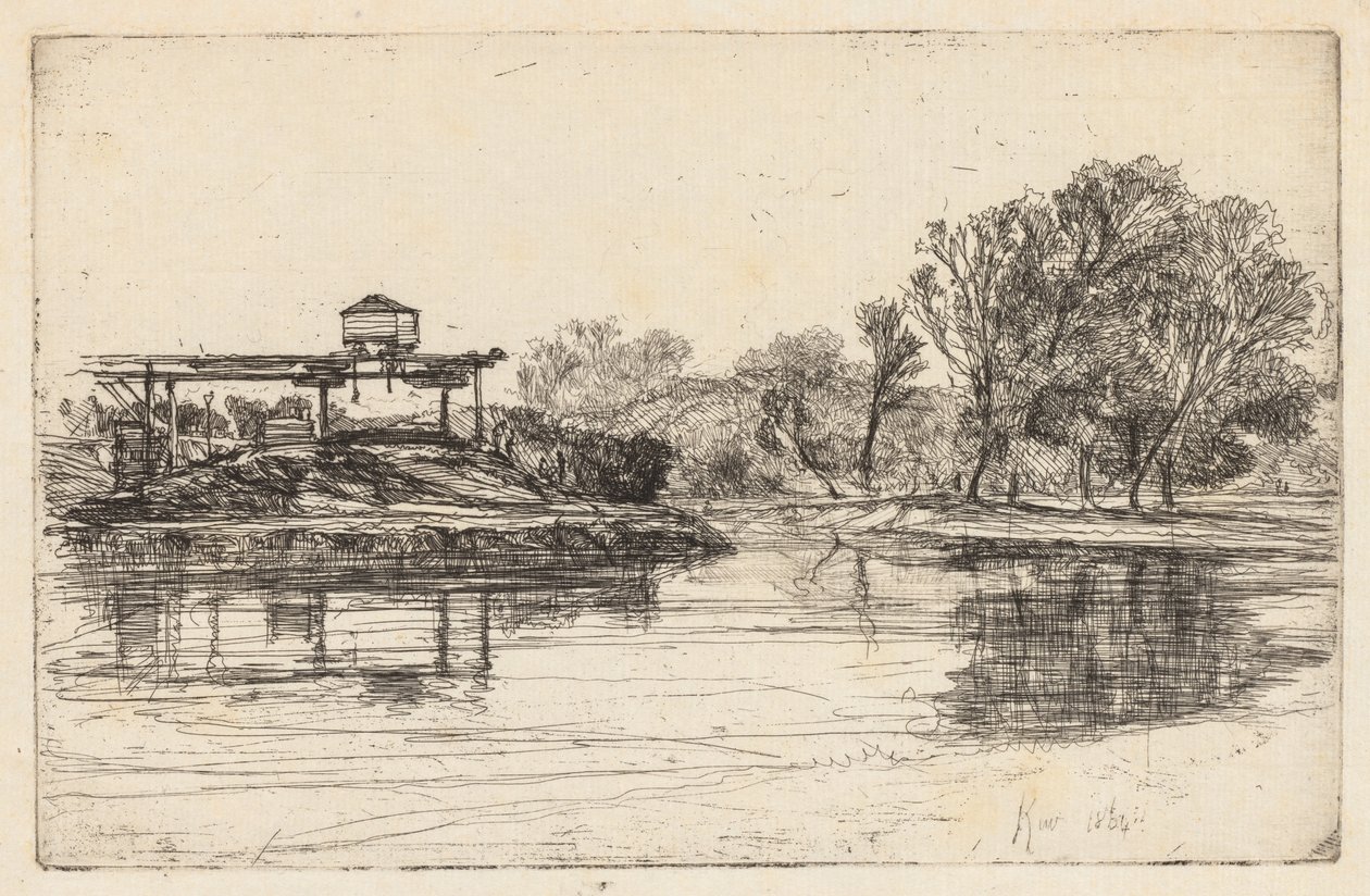 邱（Kew），1864年。 作者 弗朗西斯·西摩·哈登（Francis Seymour Haden）
