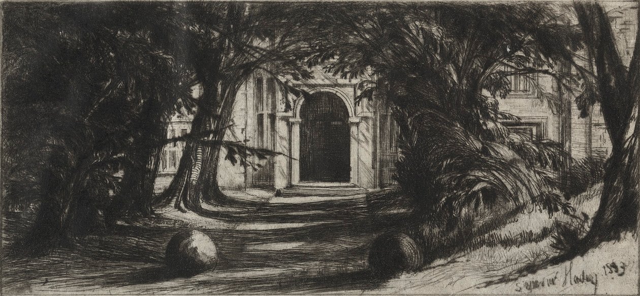 密顿厅，1859年。 作者 弗朗西斯·西摩·哈登（Francis Seymour Haden）