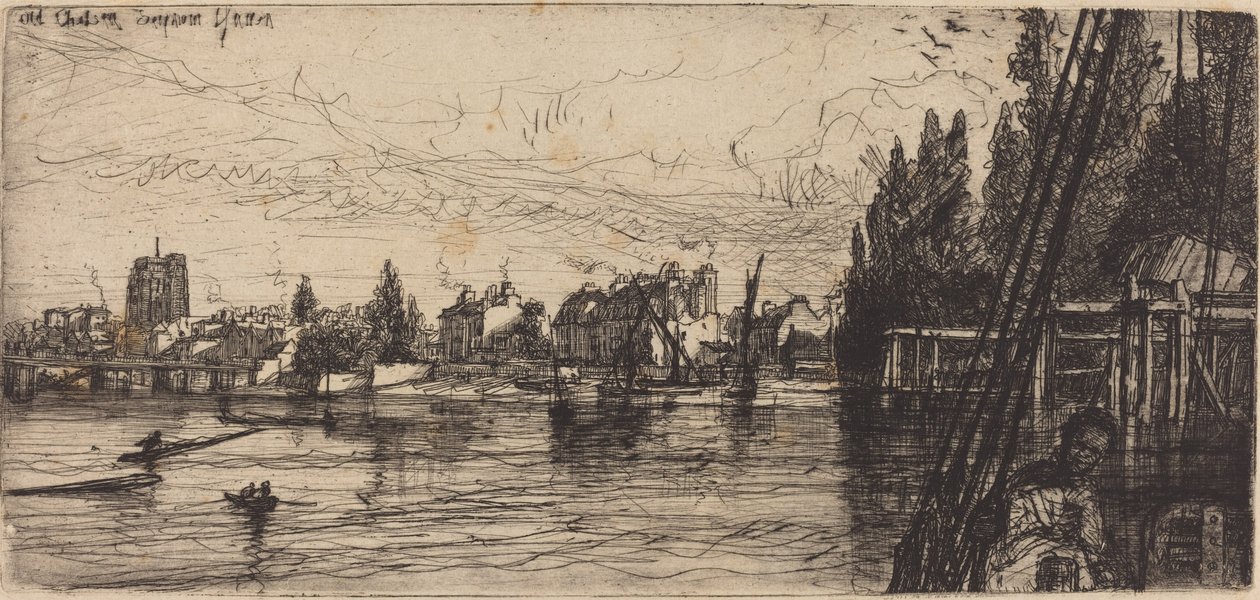 老切尔西（Old Chelsea）教堂 作者 弗朗西斯·西摩·哈登（Francis Seymour Haden）
