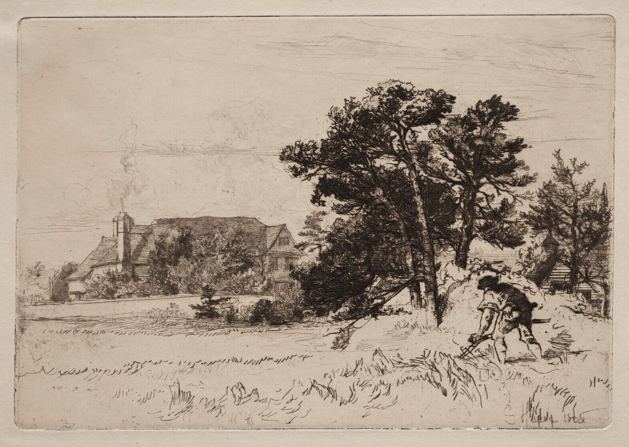 威廉斯利故居（Old Willesley House），1865年。 作者 弗朗西斯·西摩·哈登（Francis Seymour Haden）