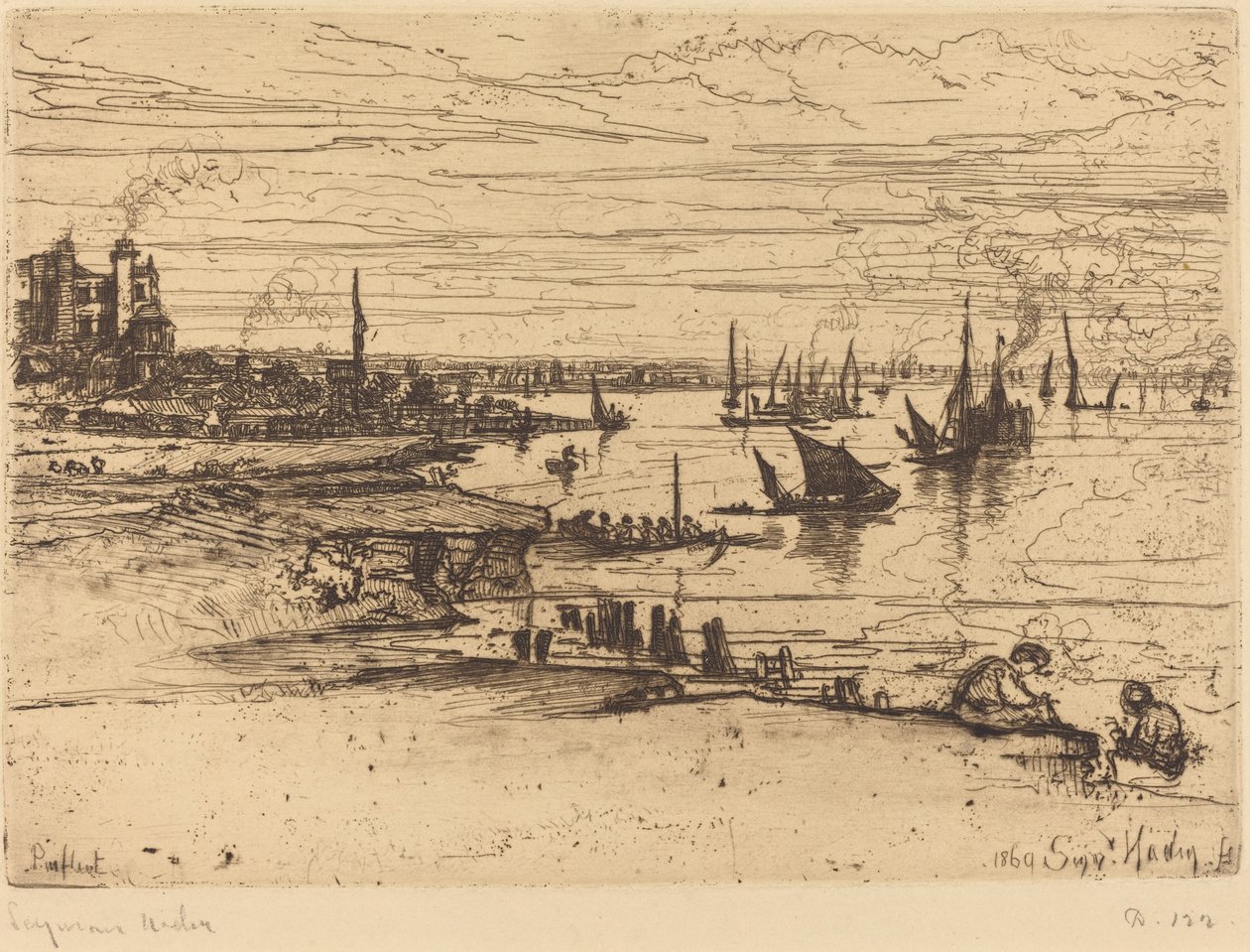 Purfleet客栈对面 作者 弗朗西斯·西摩·哈登（Francis Seymour Haden）