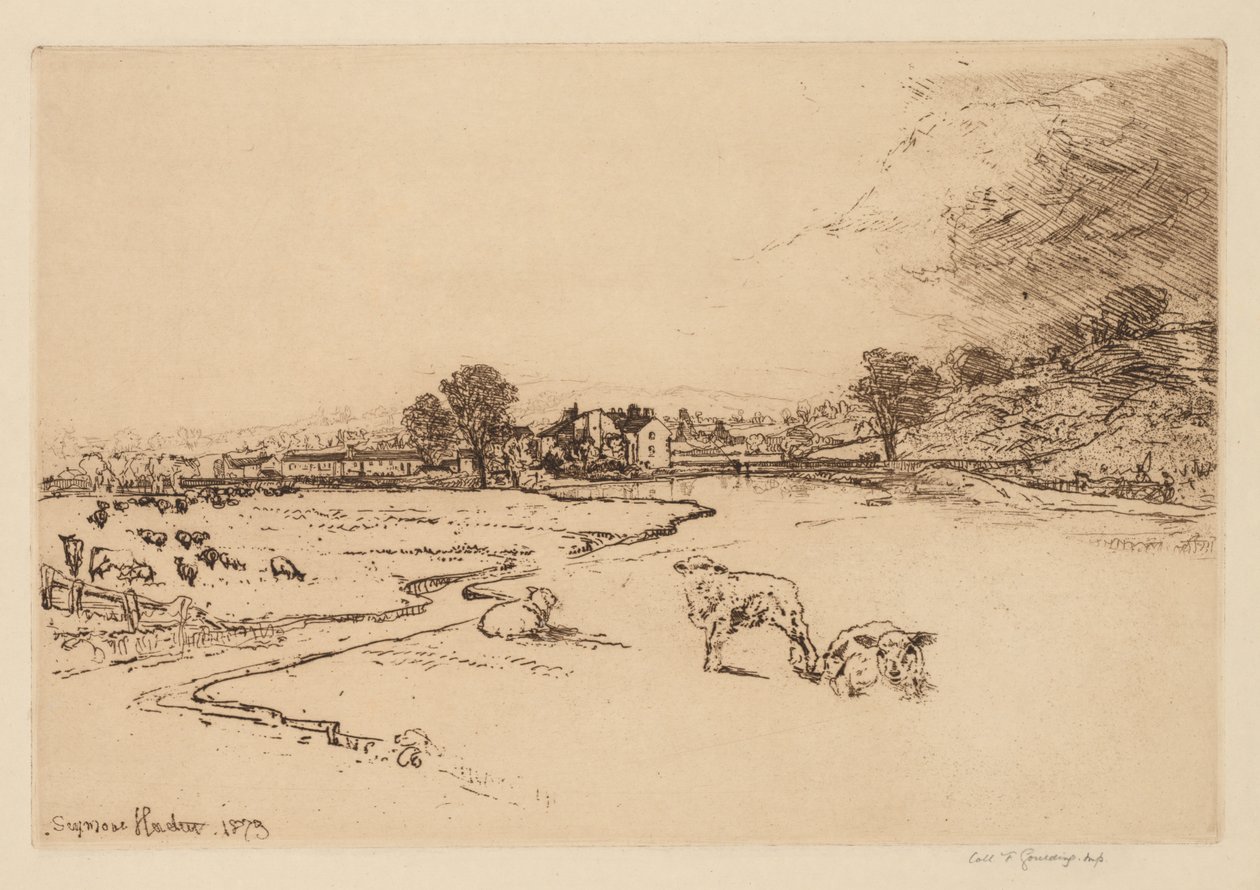 索利修道院（Sawley Abbey），1873年。 作者 弗朗西斯·西摩·哈登（Francis Seymour Haden）
