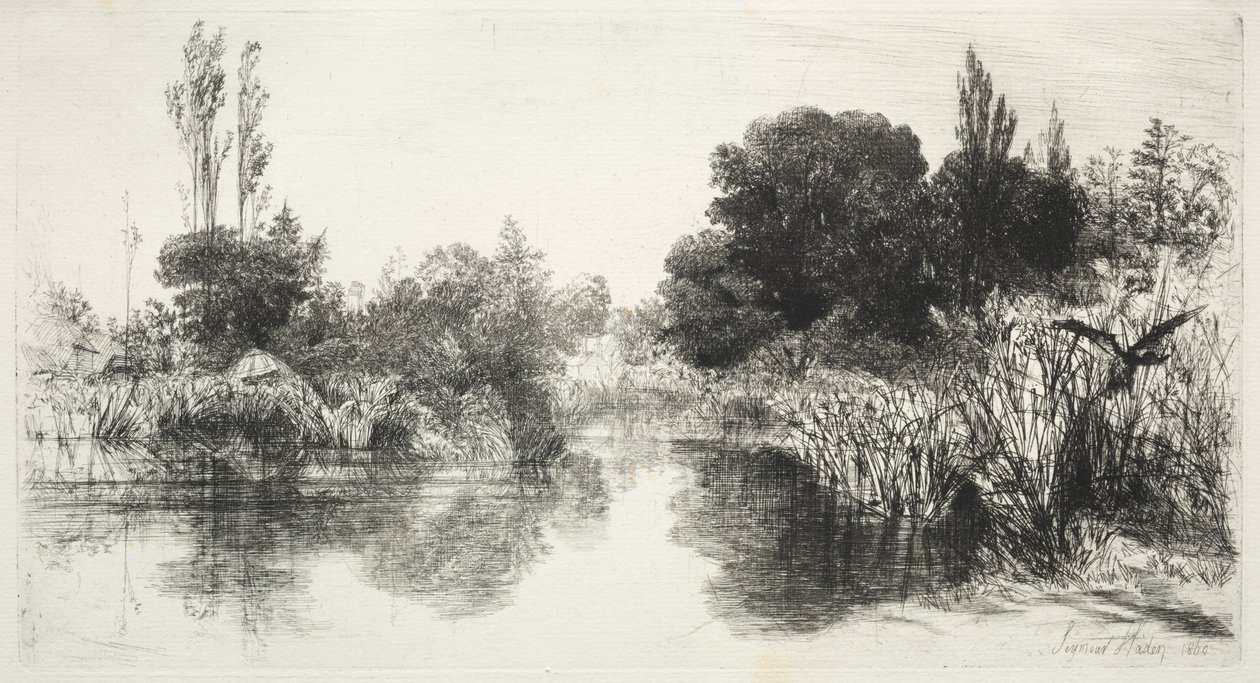 共享磨坊池塘 作者 弗朗西斯·西摩·哈登（Francis Seymour Haden）