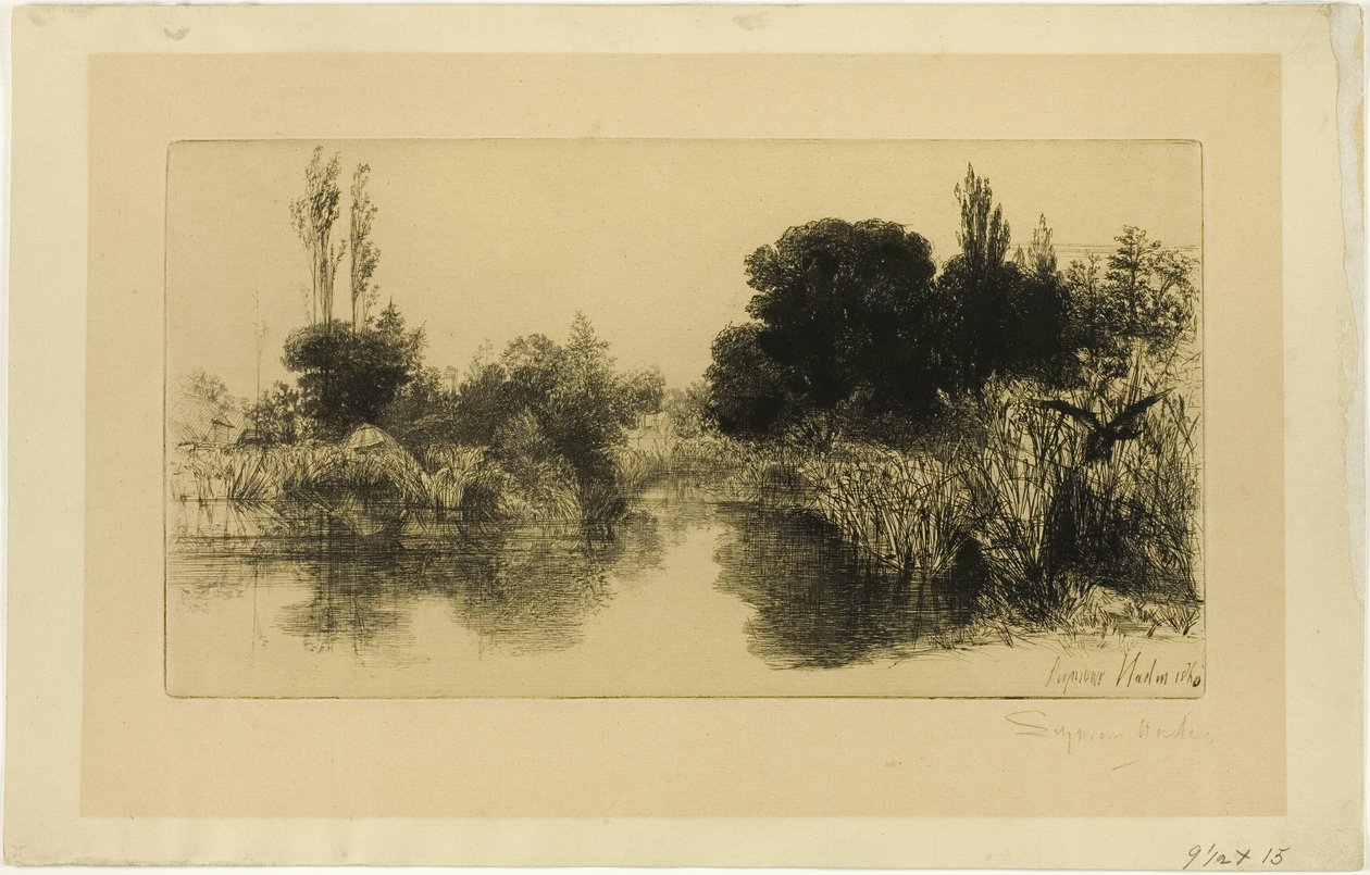 谢尔磨坊池塘，II 号（大板） 作者 弗朗西斯·西摩·哈登（Francis Seymour Haden）