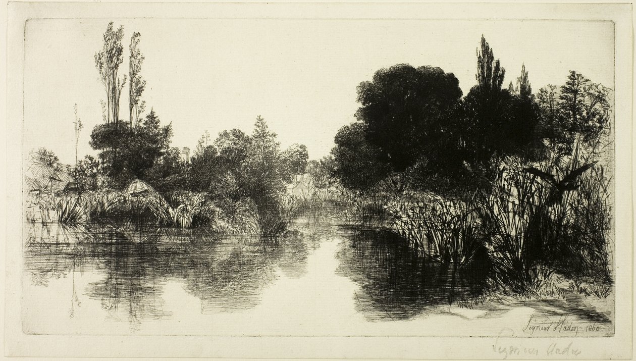 谢尔磨坊池塘，II 号（大板） 作者 弗朗西斯·西摩·哈登（Francis Seymour Haden）
