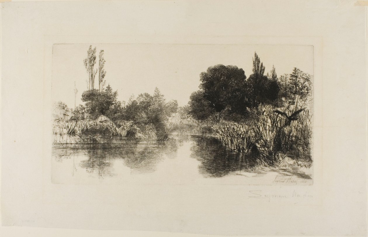 谢尔磨坊池塘，II 号（大板） 作者 弗朗西斯·西摩·哈登（Francis Seymour Haden）