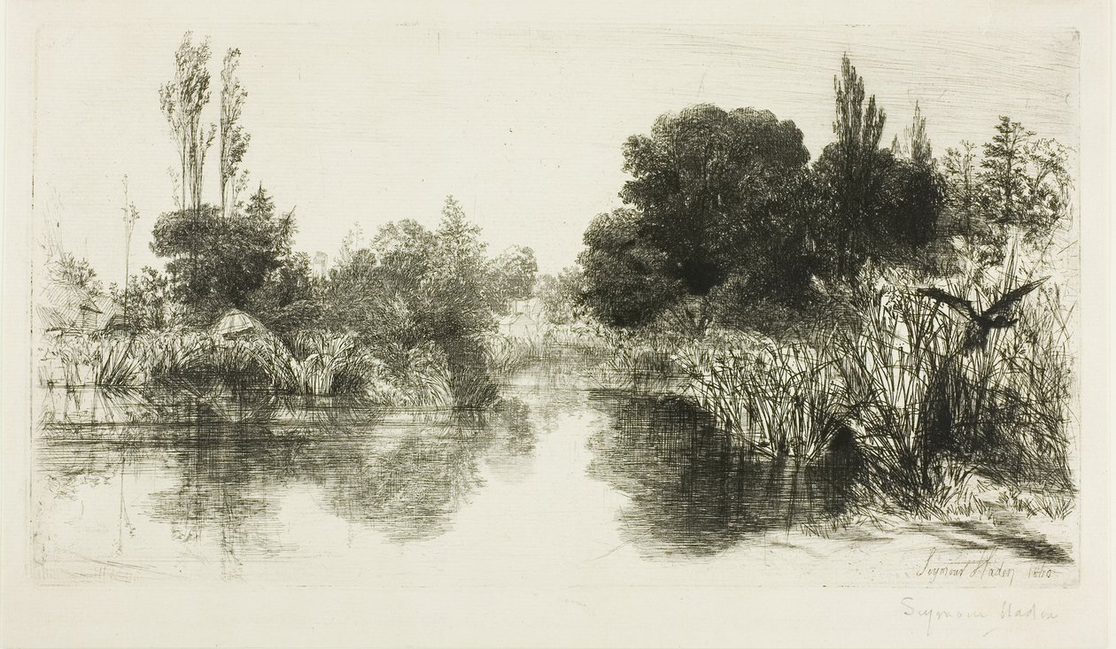 谢尔磨坊池塘，II 号（大板） 作者 弗朗西斯·西摩·哈登（Francis Seymour Haden）