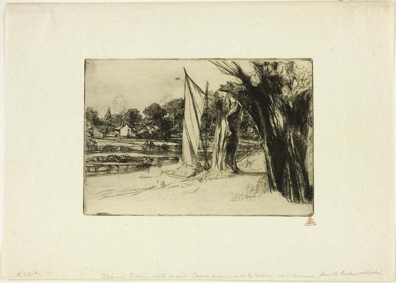 泰晤士迪顿与风帆 作者 弗朗西斯·西摩·哈登（Francis Seymour Haden）