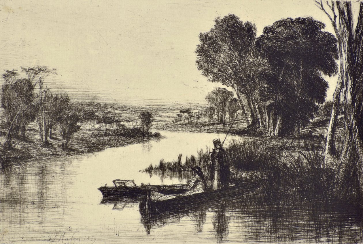 Thames Fishermen No.1 作者 弗朗西斯·西摩·哈登（Francis Seymour Haden）