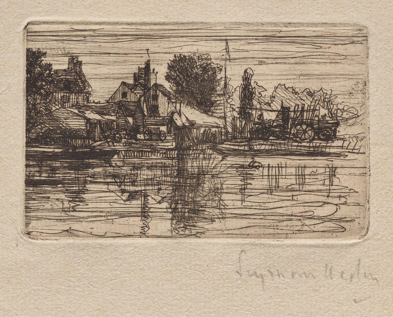 泰晤士河畔 作者 弗朗西斯·西摩·哈登（Francis Seymour Haden）