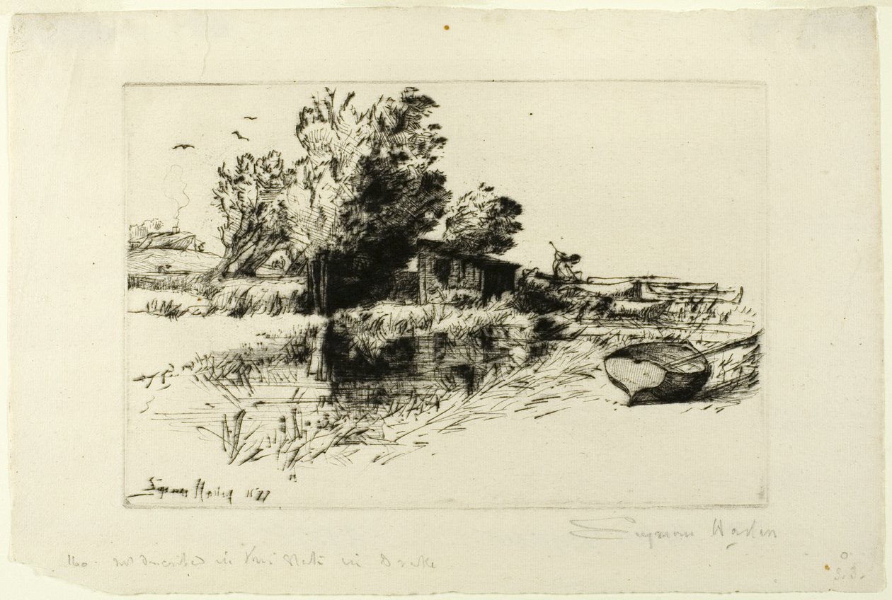 小船屋 作者 弗朗西斯·西摩·哈登（Francis Seymour Haden）