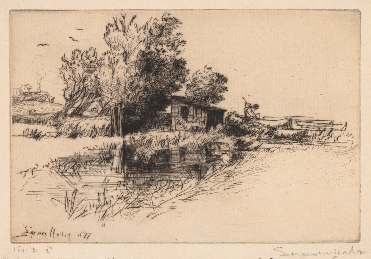 小船屋》（The Little Boathouse 作者 弗朗西斯·西摩·哈登（Francis Seymour Haden）