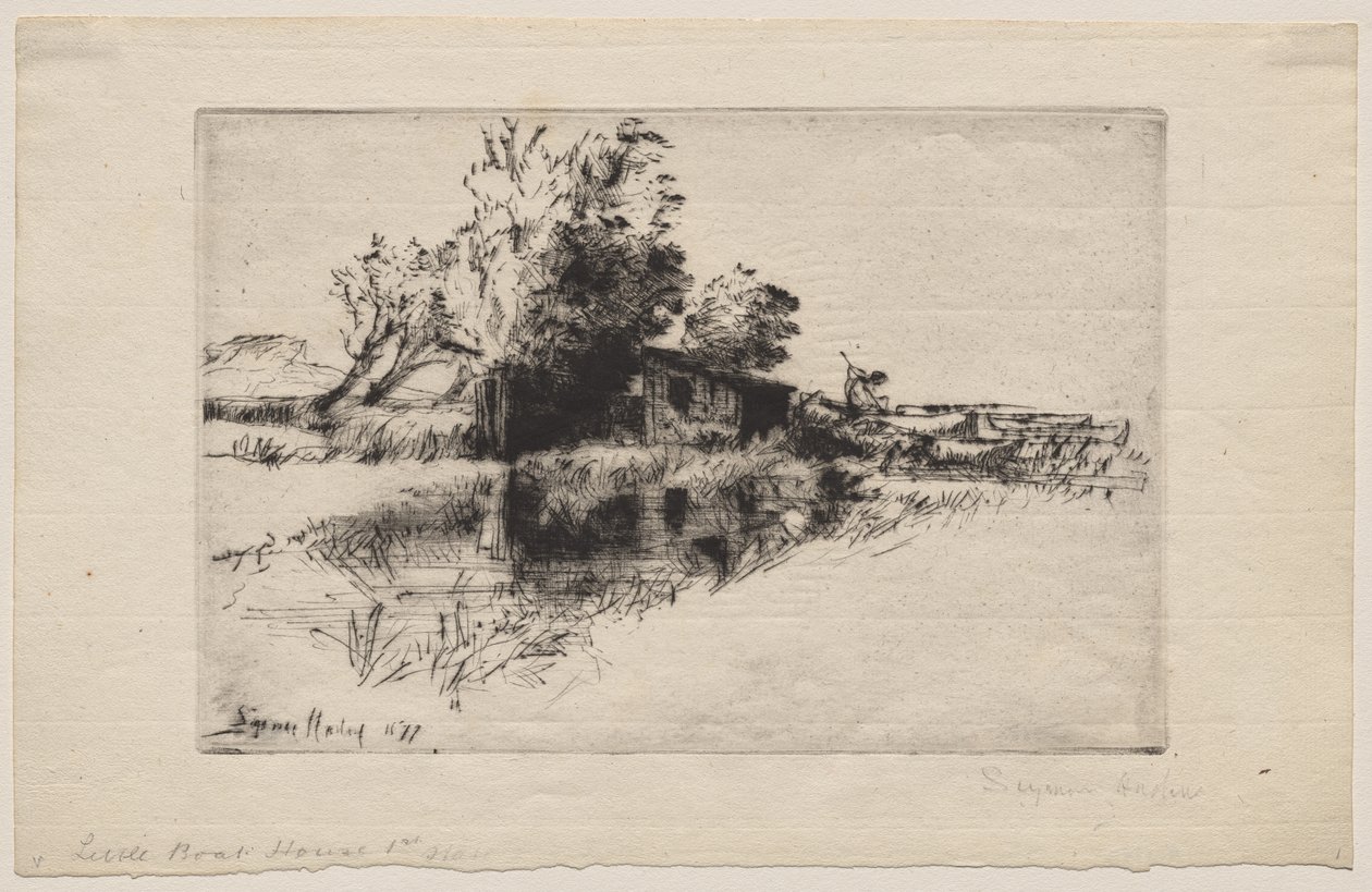 小船屋 作者 弗朗西斯·西摩·哈登（Francis Seymour Haden）