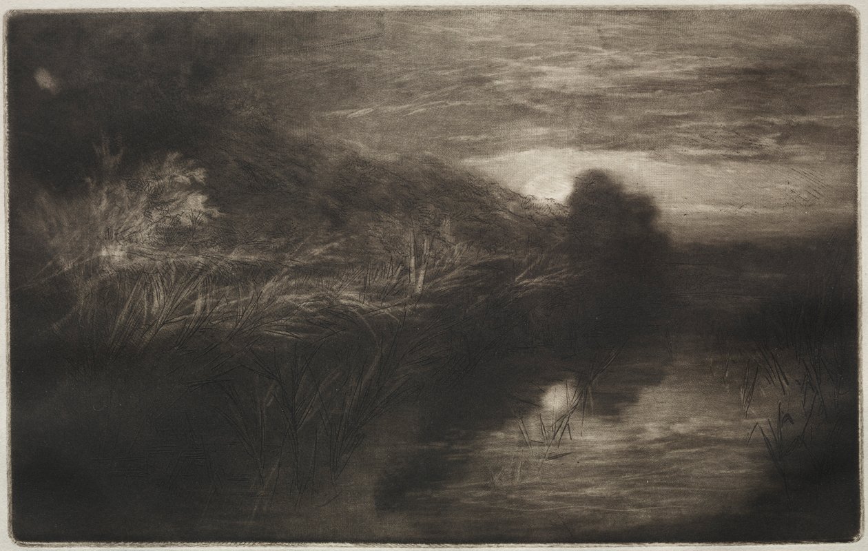 温切尔西运河，1877年。 作者 弗朗西斯·西摩·哈登（Francis Seymour Haden）