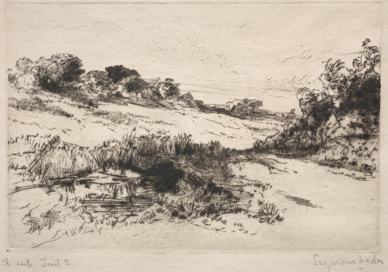 1877年第1号风车山。 作者 弗朗西斯·西摩·哈登（Francis Seymour Haden）