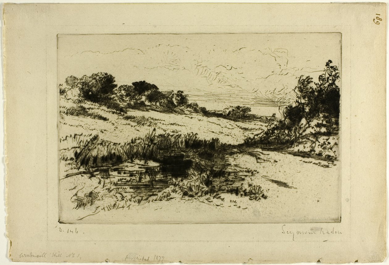 风车山 I 号 作者 弗朗西斯·西摩·哈登（Francis Seymour Haden）