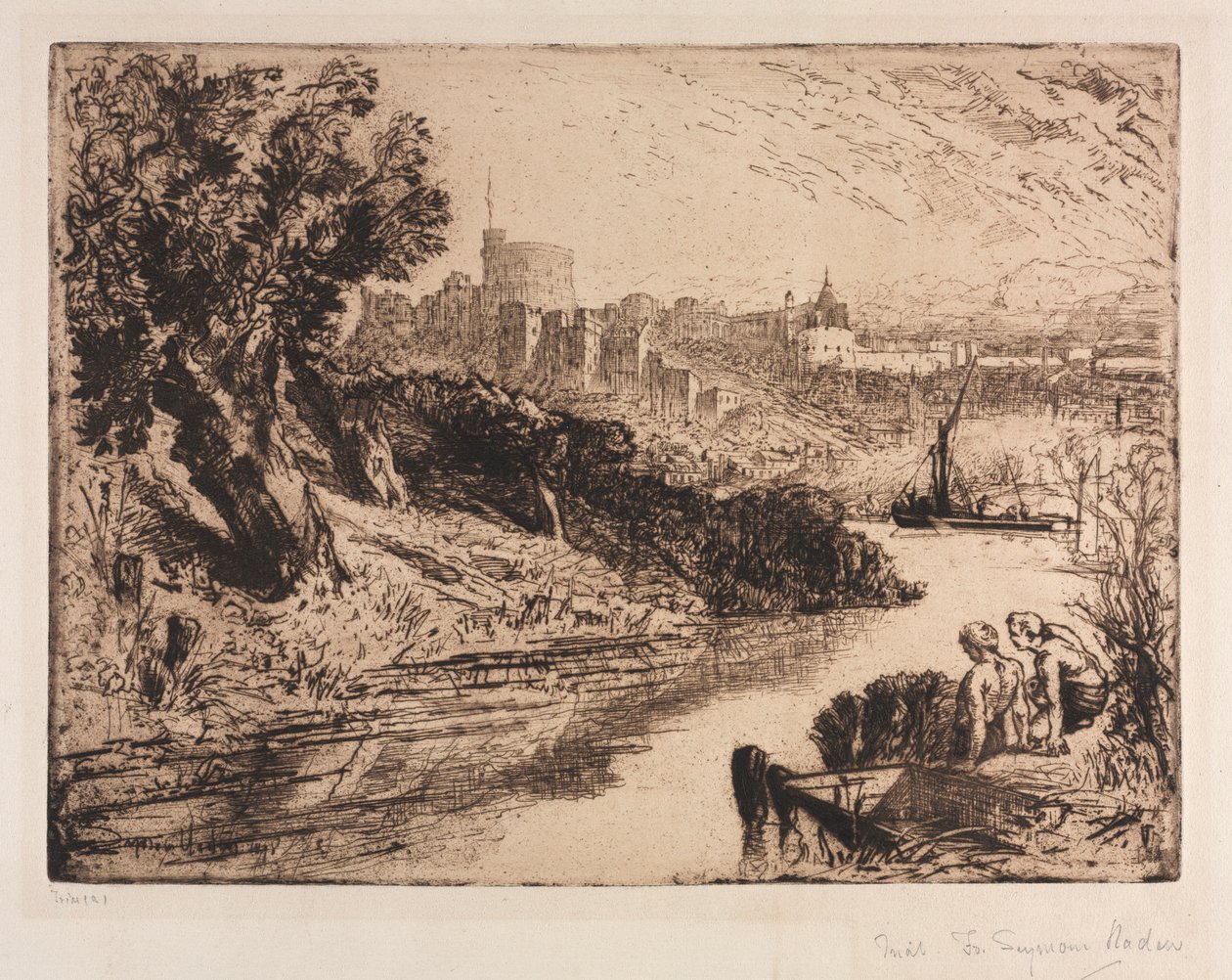 温莎城堡，1878年。 作者 弗朗西斯·西摩·哈登（Francis Seymour Haden）