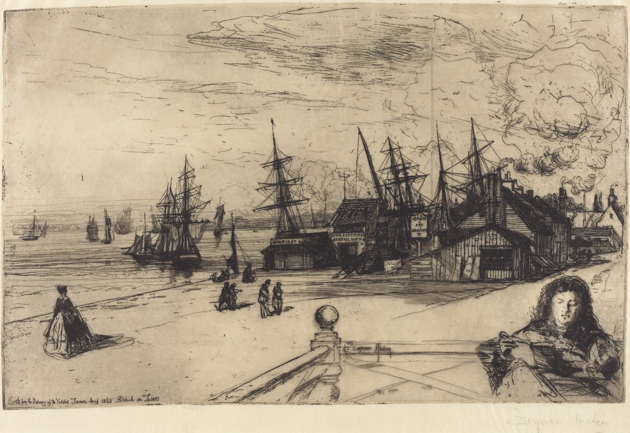 游艇酒馆，埃里斯 作者 弗朗西斯·西摩·哈登（Francis Seymour Haden）