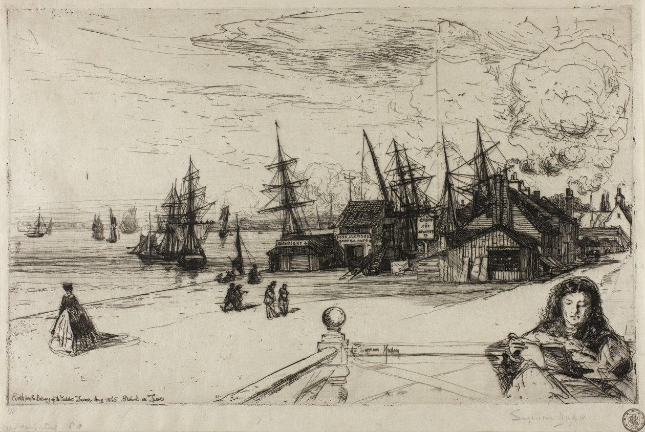 游艇酒馆，埃里斯，1865年 作者 弗朗西斯·西摩·哈登（Francis Seymour Haden）