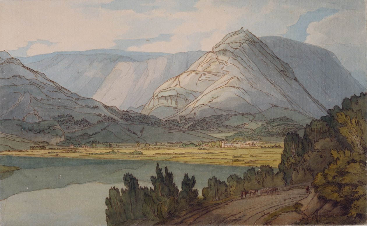 赖斯路的格拉斯米尔（Grasmere），1786年 作者 弗朗西斯·汤恩