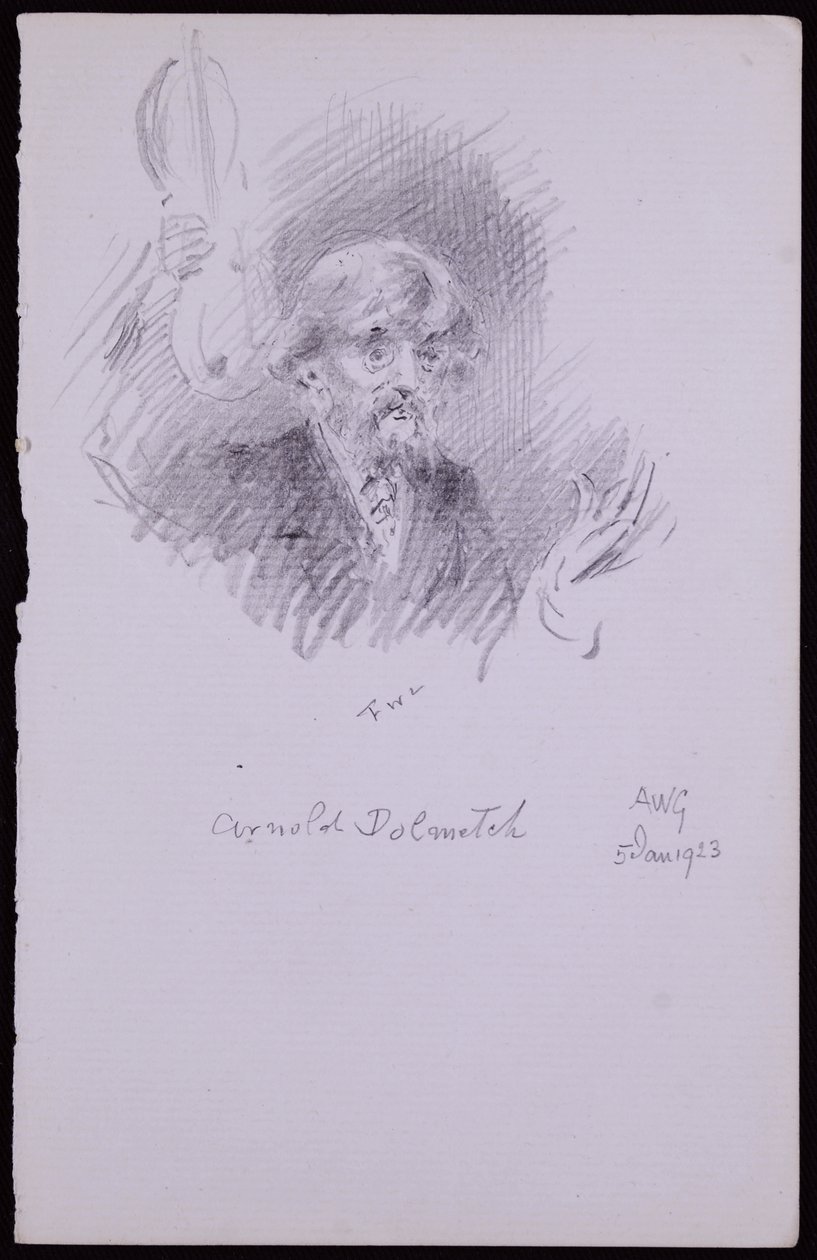 阿诺德·杜尔梅奇（Arnold Dolmetsch）的肖像 作者 弗朗西斯·威尔弗雷德·劳森